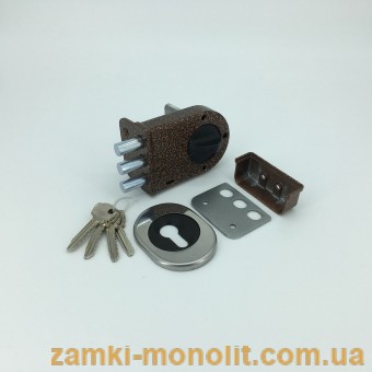 Замок накладной ЗН-3 (3 ригеля)