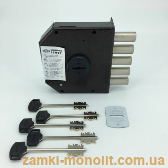 Замок накладной ГРАНИТ 1.06.51.5.1.1 (пять ригелей)