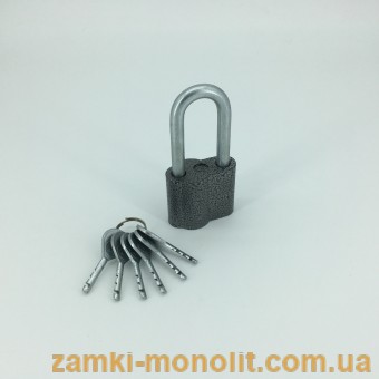 Замок навесной ASPECT ЗН-А-55-П-Д (длинная дужка, 6 ключей)