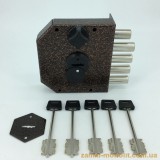 Замок накладной ЗНС3-4 (4 ригеля, задвижка, аналог Эльбор 06.61)